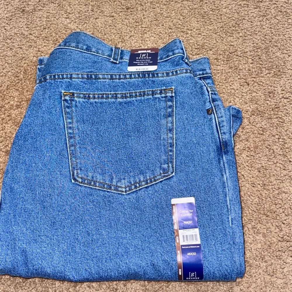 George Blue Men's Straight Jeans